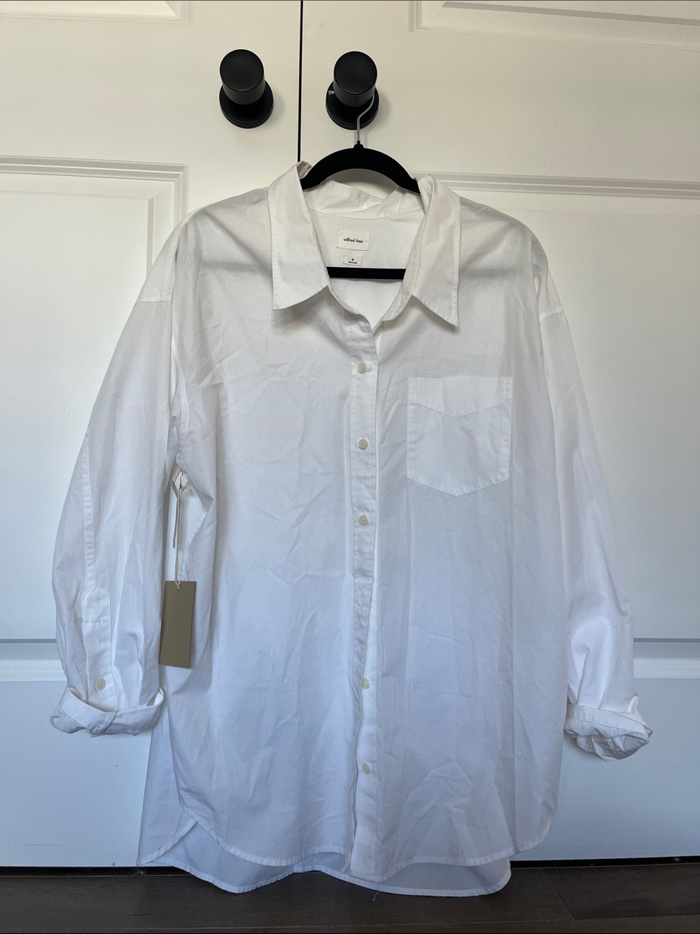 Aritzia White Button-Down Cotton Shirt - Picture 3 of 8